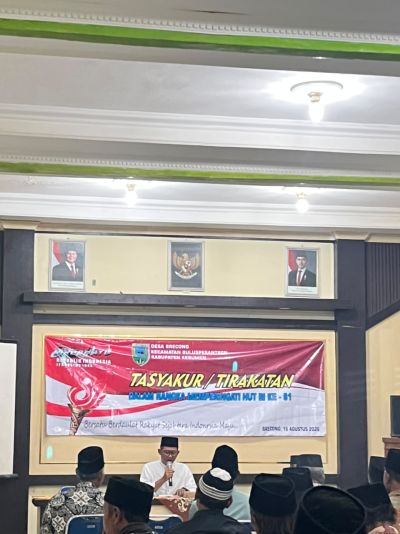 Tasyakuran / Tirakatan Dalam Rangka Memperingati HUT RI KE - 81